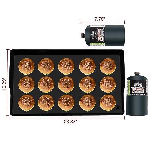 Royal Gourmet PD1300 Portable 3-Burner Propane Gas Grill Griddle,Black 23.6 Inch