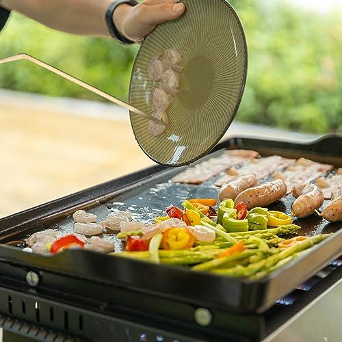 Royal Gourmet PD1300 Portable 3-Burner Propane Gas Grill Griddle,Black 23.6 Inch