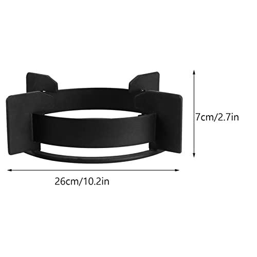 SOLUSTRE 26CM Wok Ring Cast Iron Work Rack Electric Stove Burners Pot Holder Stove Trivets Windproof Windscreen Cooktop Range Pan Pot Holder Stand Ring HolderCookware Ring Wok Accessories