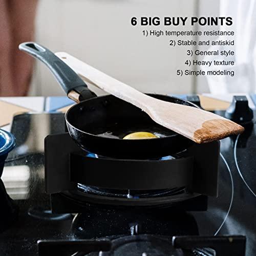 SOLUSTRE 26CM Wok Ring Cast Iron Work Rack Electric Stove Burners Pot Holder Stove Trivets Windproof Windscreen Cooktop Range Pan Pot Holder Stand Ring HolderCookware Ring Wok Accessories