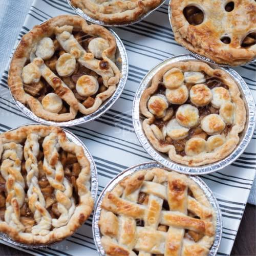 Spare Essentials 120-Pack 5 Inch Small Pie Pans, Disposable Mini Pie Tins, Aluminum Pie Pans for Baking, Storing and Reheating, Pot Pies, Tarts and Quiche