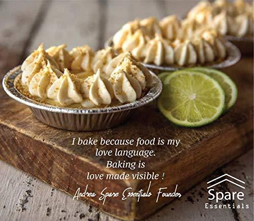 Spare Essentials 120-Pack 5 Inch Small Pie Pans, Disposable Mini Pie Tins, Aluminum Pie Pans for Baking, Storing and Reheating, Pot Pies, Tarts and Quiche
