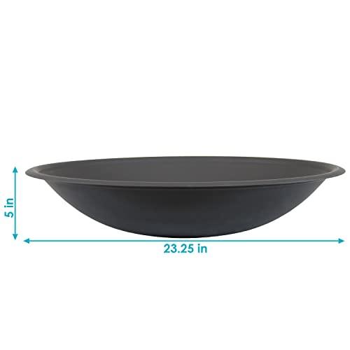 Sunnydaze Steel Replacement Fire Bowl for DIY or Existing Fire Pits - Black High-Temperature Paint Finish - 23-Inch