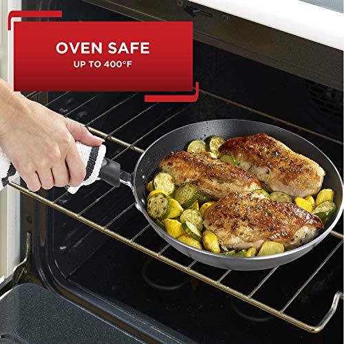 T-fal Experience Nonstick Fry Pan 8 Inch Induction Oven Safe 400F Cookware, Pots and Pans, Dishwasher Safe Black