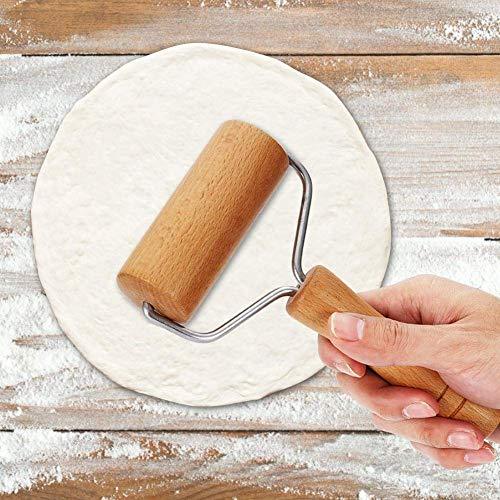 T Shape Pastry Roller, Fondant Bakery for Kitchen Pin Pastry Tool Dough Roller Wooden Multifunction Cookie Pizza Rolling Pin Pasta Hand Chapati(1)