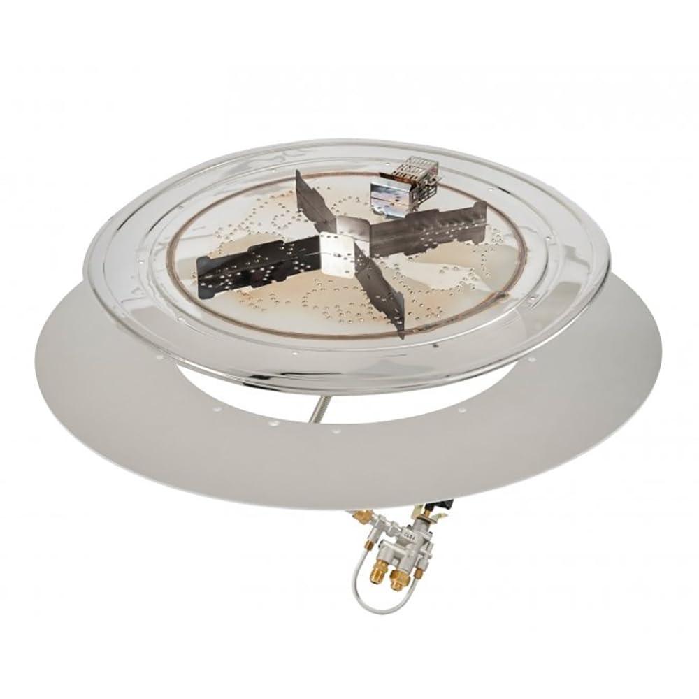 The Outdoor GreatRoom Company Round DIY Hardscape Gas Fire Pit Kit (DIY-36RD-K), 36-Inch