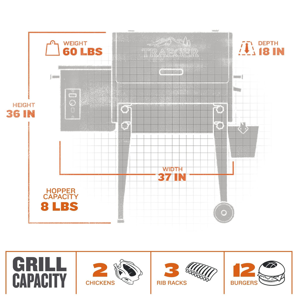 Traeger Grills Tailgater 20 Portable Wood Pellet Grill and Smoker, Black, 300 sq in