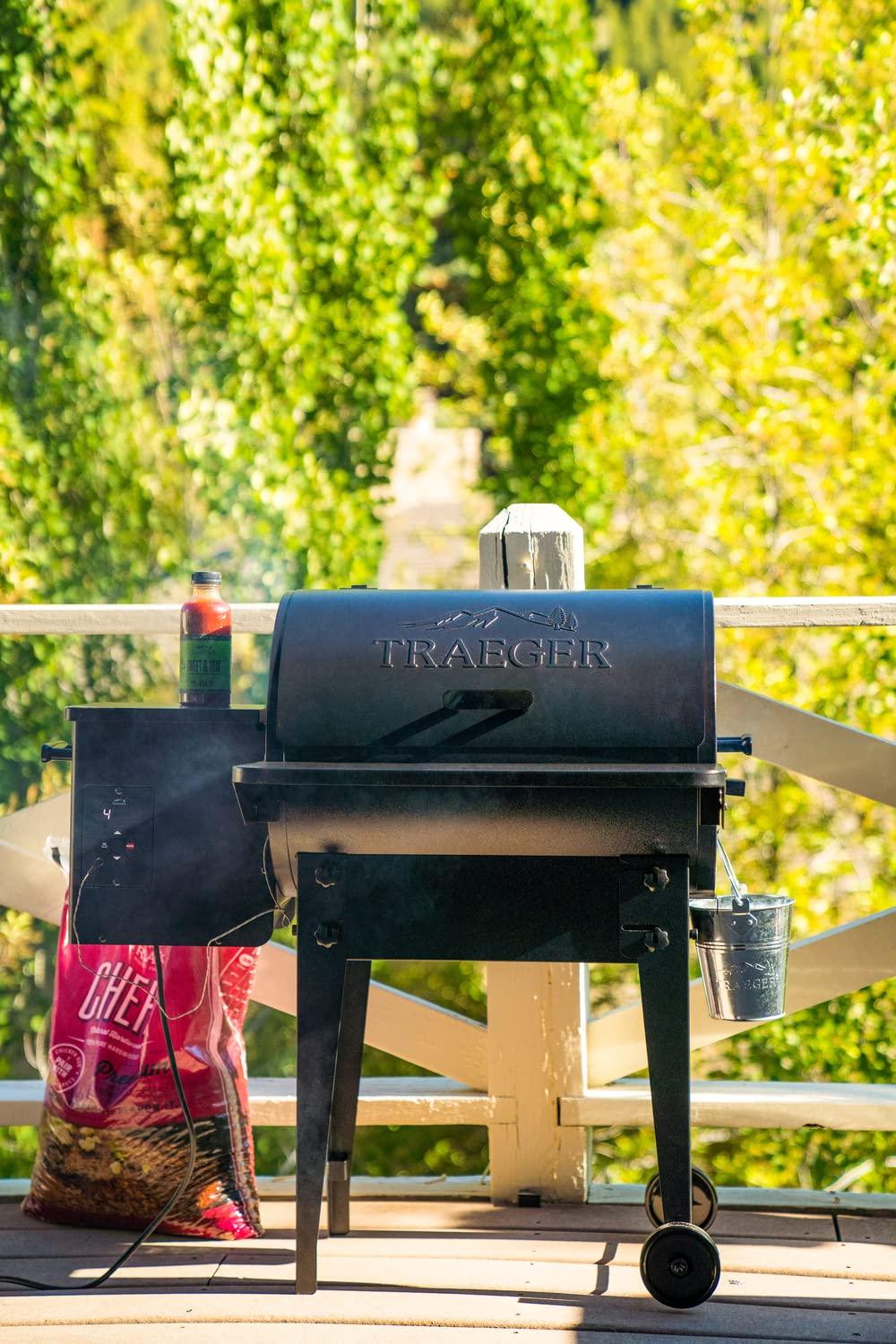 Traeger Grills Tailgater 20 Portable Wood Pellet Grill and Smoker, Black, 300 sq in