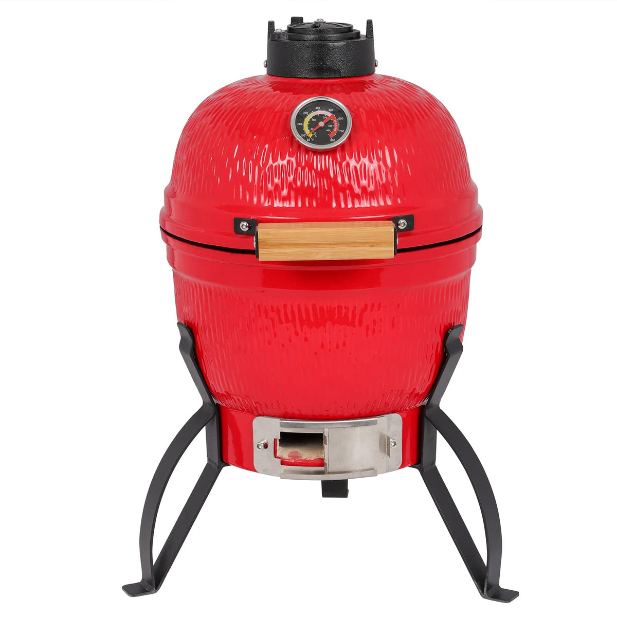 Vasitelan Ceramic Grill,13 inch Portable Ceramics Charcoal Barbecue Grill,Kamado BBQ Charcoal Grill (Orange)