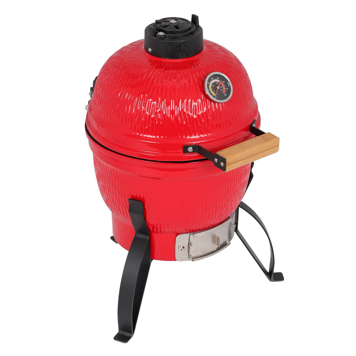 Vasitelan Ceramic Grill,13 inch Portable Ceramics Charcoal Barbecue Grill,Kamado BBQ Charcoal Grill (Orange)