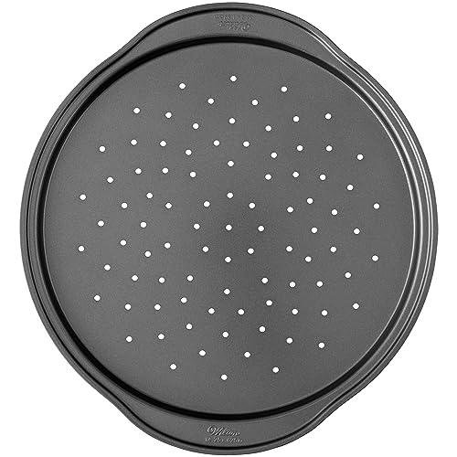 Wilton Perfect Results Non-Stick Crisper, 14-Inch Pizza Pan, 0, Silver