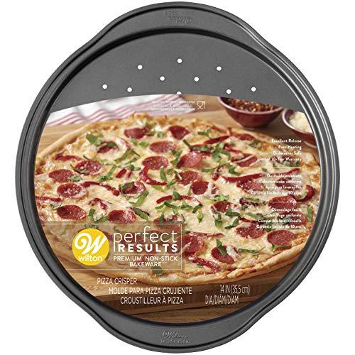 Wilton Perfect Results Non-Stick Crisper, 14-Inch Pizza Pan, 0, Silver