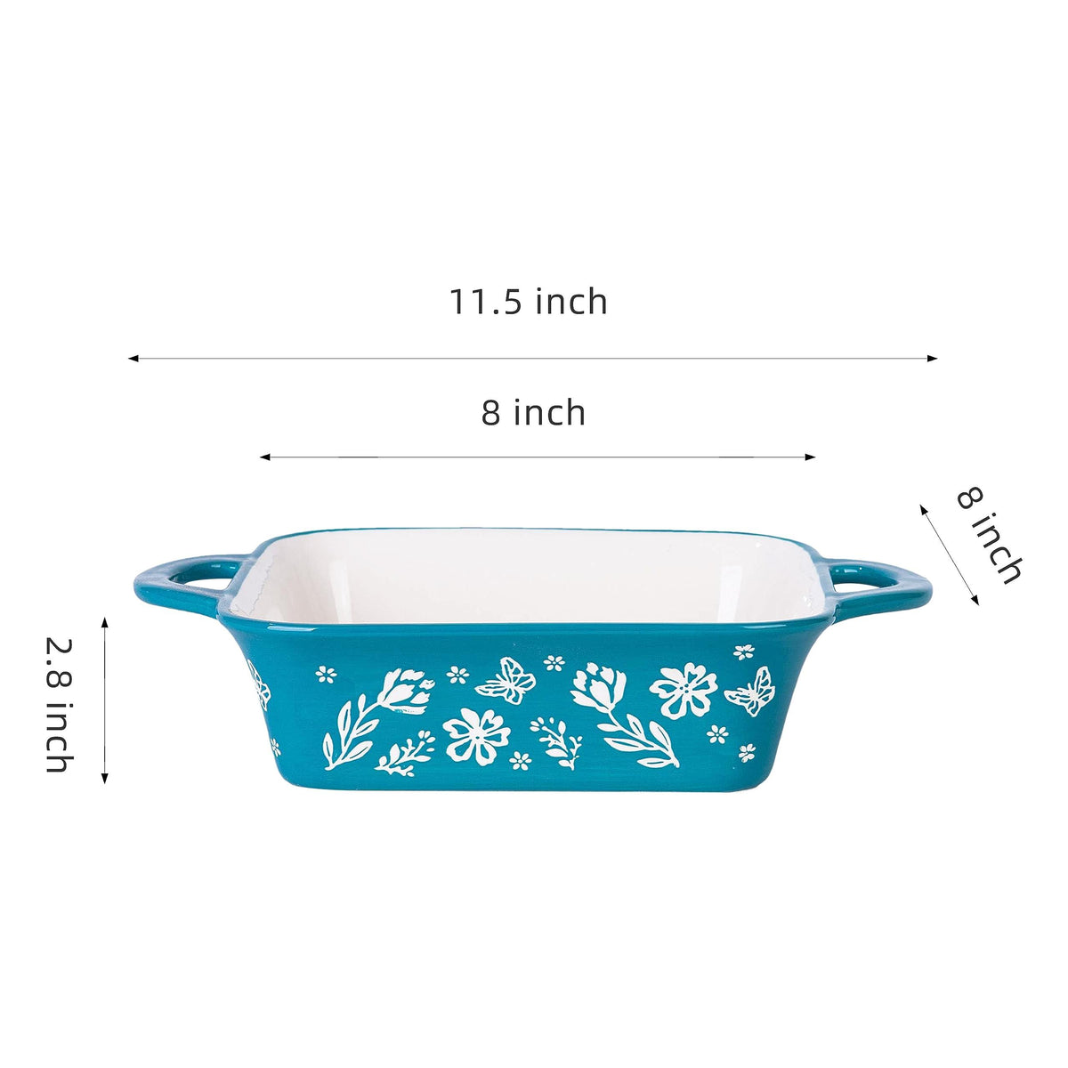 Wisenvoy 8x8 Baking Pan Brownie Pan Casserole Dish Ceramic Baking Dish Casserole Dishes For Oven Square Baking Pan