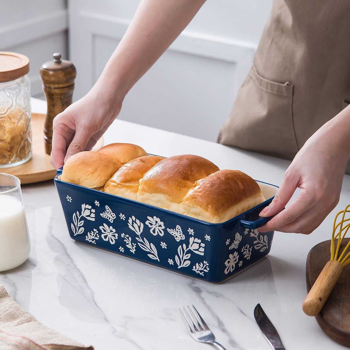 Wisenvoy Bread Pan Loaf Pan Ceramic Loaf Pans for Baking Bread Meatloaf Pan Nonstick Bread Pans for Baking Loaf Pans