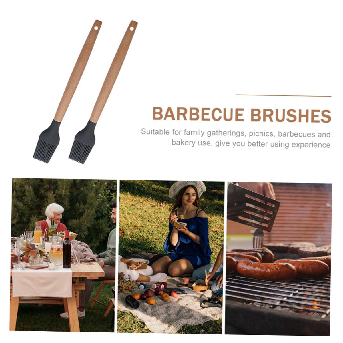 Yardenfun Professional Grilling Tool Set 2 Pack Silicone Oil Brush Bbq Mop Brush