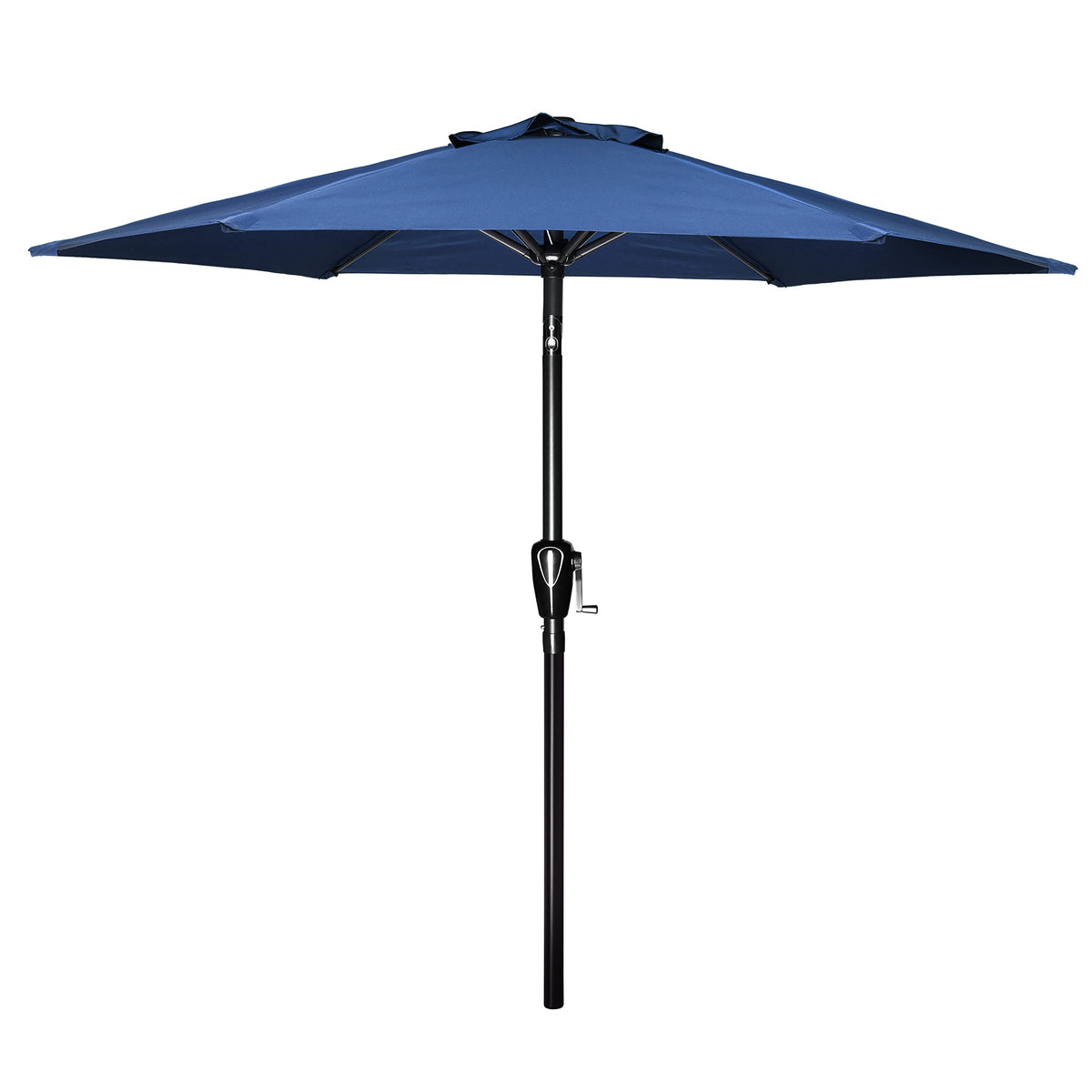 YSSOA 7.5' Patio Umbrella Outdoor Table Market Yard Umbrella with 6 Sturdy Ribs, Blue