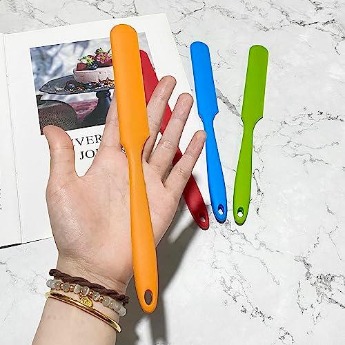 zYoung 4 Pcs Silicone Spatula Set Heat Resistant Cake Cream Butter Spatulas Mixing Batter Scraper Non-Stick Flexible Baking Cooking Tool