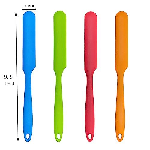 zYoung 4 Pcs Silicone Spatula Set Heat Resistant Cake Cream Butter Spatulas Mixing Batter Scraper Non-Stick Flexible Baking Cooking Tool